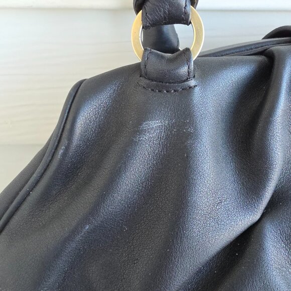 Smythson of Bond St Nancy Black Quilted Leather Flap Top handle Shoulder Handbag - Picture 13 of 14